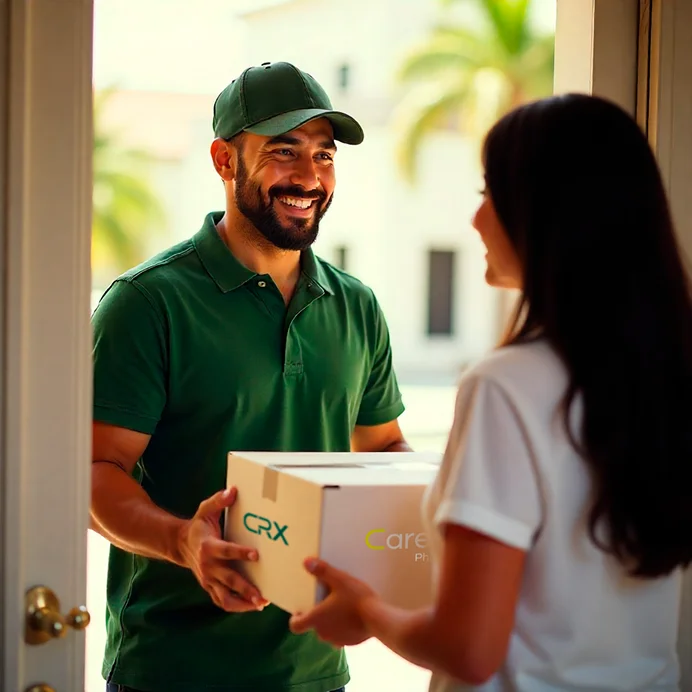 a delivery boy doing the prescription delivery