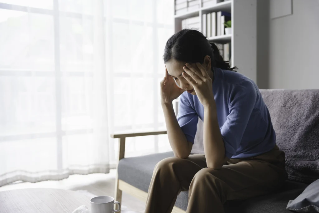 A woman facing anxiety due to Side Effects of Missing a Dose of Risperidone